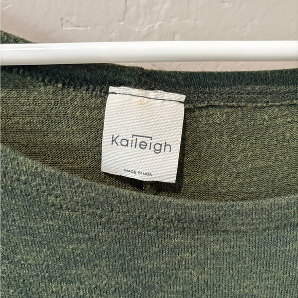 Kaileigh Olive Green One Shoulder Knit Top - Picture 2 of 7